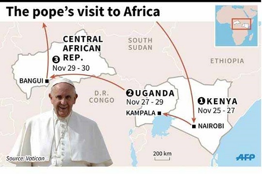 pope message to africa ahead of visit